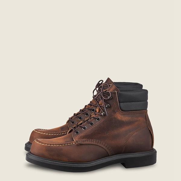 Botas Red Wing Heritage Hombre Marrom Oscuro - Classic Supersole - 6-Inchr Rough & Tough Cuero - 284